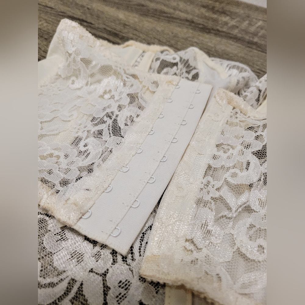 Christian Dior Intimates Lace Floral Corset Bustier Top Ivory 4975 - 36B - Picture 6 of 11